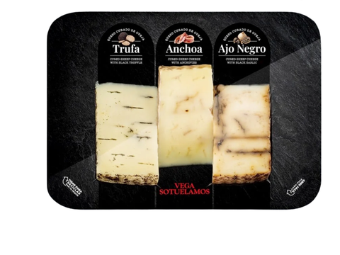 Spanish 3 Cheese Board - Trufa | Anchoas| Ajo Negro
