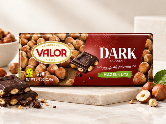 Valor Chocolate 250g - Dark Hazelnuts