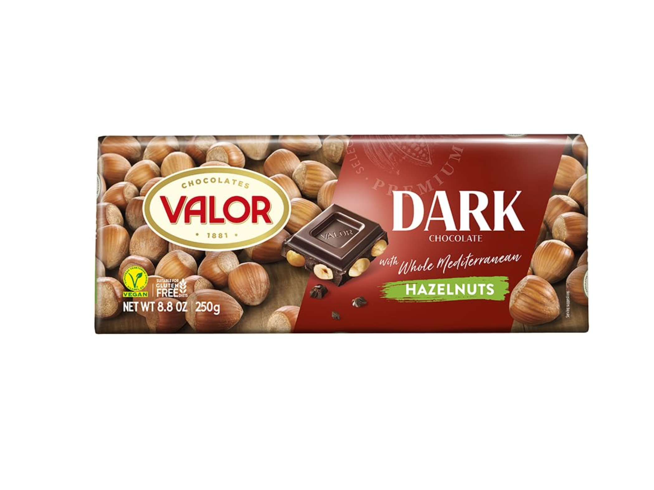 Valor Chocolate 250g - Dark Hazelnuts